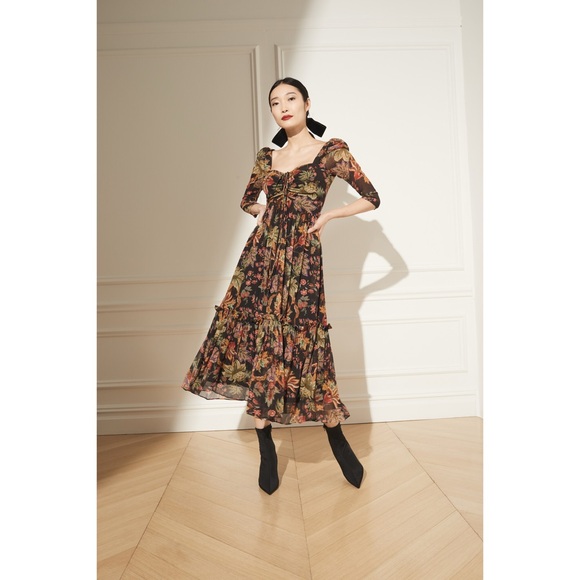 Cara Cara Estela Dress Multi Jacobean Black S